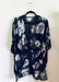 Black Large Floral Sheer Kimono - Artfest Ontario - Halina Shearman Designs - Sheer Kimono