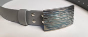 Blue Bamboo Jean Belt and Buckle and Leather Belt - Artfest Ontario - Iron Art - Clothing & Accessories