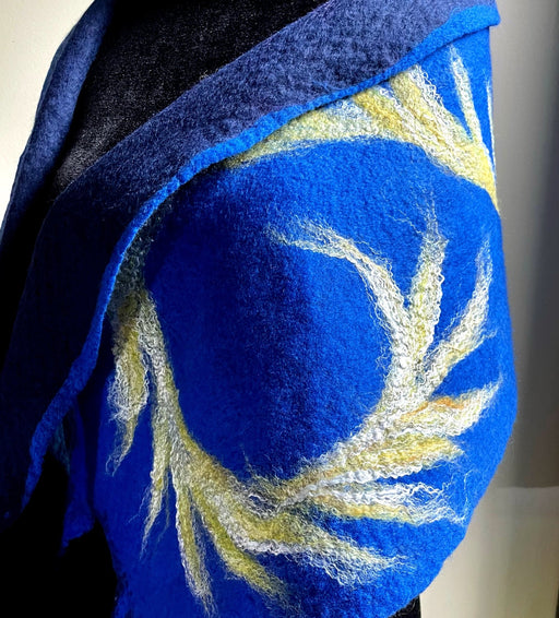Blue Loves Yellow - Artfest Ontario - Love to Felt Artwear - Clothing & Accessories