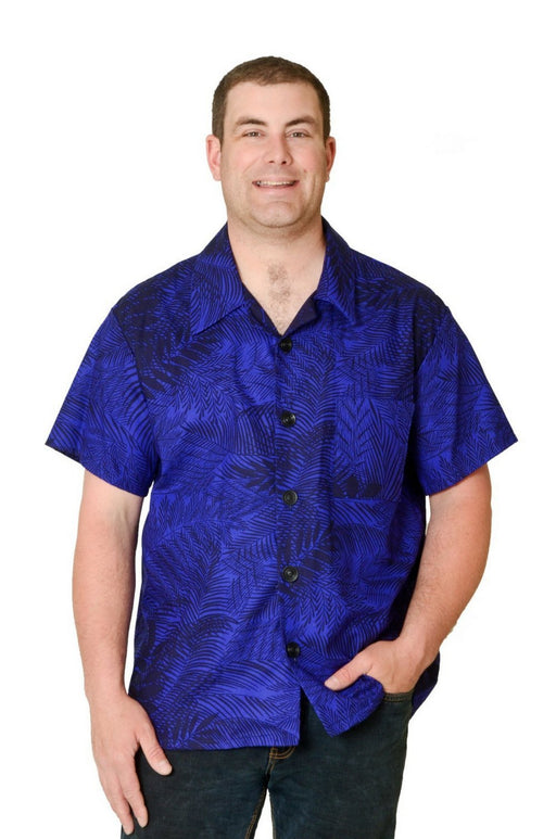 Blue Tropical Pattern - Hawaiian Shirt - Artfest Ontario - Joe-Feak - Clothing & Accessories