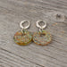 Borosilicate glass disc and silver earrings - Artfest Ontario - Lisa Young Design - Earrings