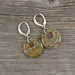 Borosilicate glass disc and silver earrings - Artfest Ontario - Lisa Young Design - Earrings