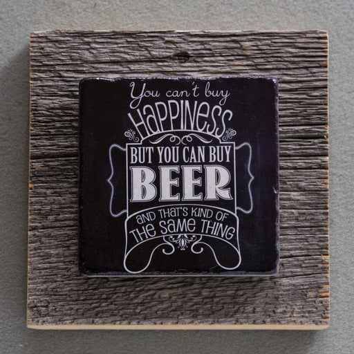 Can't Buy Happiness - On Barn Board 4219 - Artfest Ontario - Art On Stone - Photography