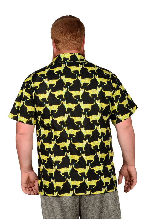 Cats And More Cats Pattern - Black - Casual Shirt - Artfest Ontario - Joe-Feak - Clothing & Accessories