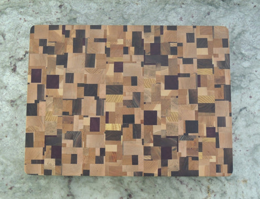 Chaotic Rectangle Pattern Cutting Board - Artfest Ontario - Kevin's Offcuts - woodwork
