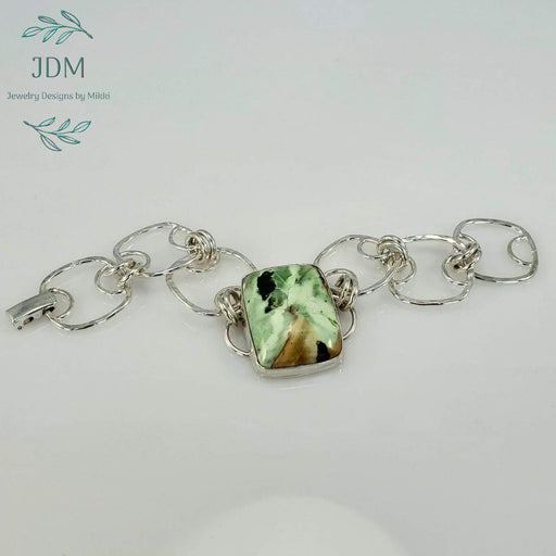 Chrome Chalcedony Link Bracelet - JDM Jewelry Designs by Mikki - Artfest Ontario - JDM - Jewelry Designs by Mikki - Jewelry & Accessories