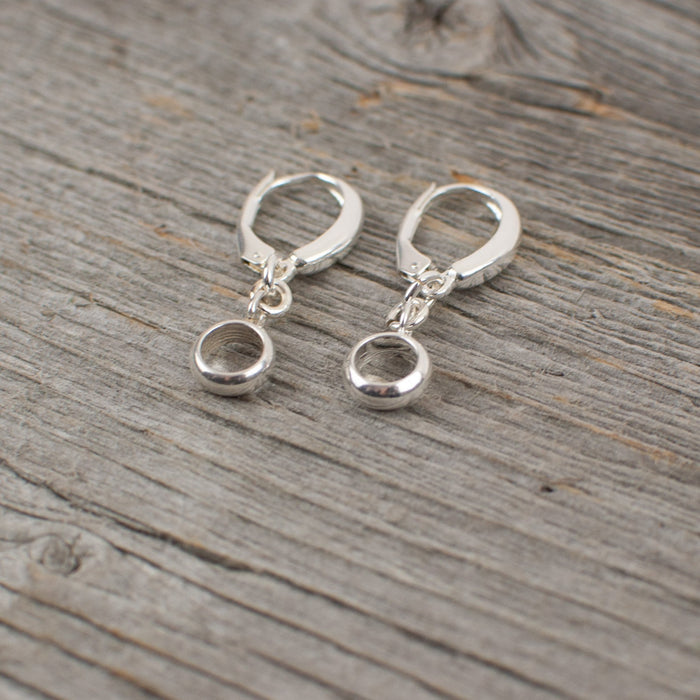 Circle dangle sterling silver earrings - Artfest Ontario - Lisa Young Design - Earrings