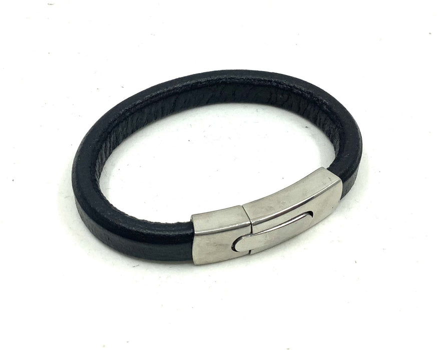 Classic Black Leather Bracelet - Artfest Ontario - Art by Ivan Accessories - Jewelry & Accessories