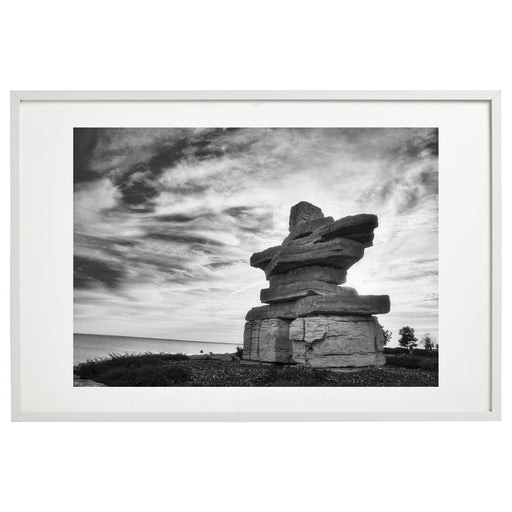 Collingwood Inukshuk in Black and White - Artfest Ontario - Bonnie Fox Photography - Photography