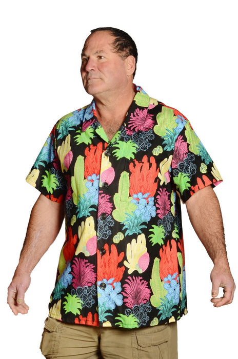 Colorful Undersea Coral Print - Hawaiian Shirt - Artfest Ontario - Joe-Feak - Clothing & Accessories