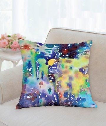 Colourful Water Garden Pillow - Artfest Ontario - Amelia Kraemer Art - Paintings
