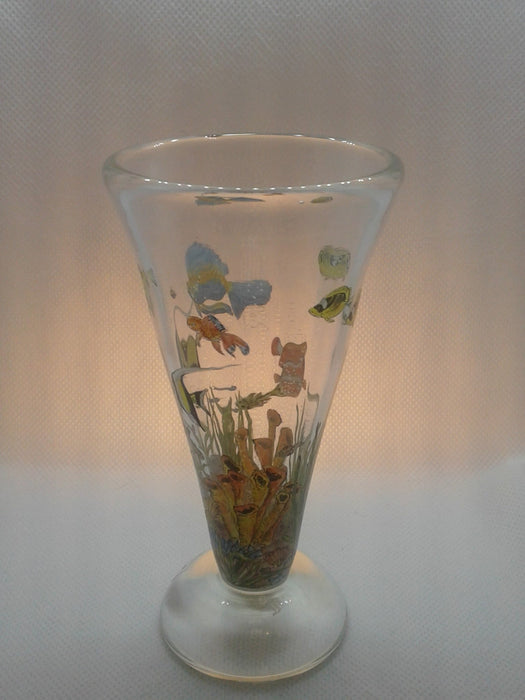 Coral Reef Champagne Flute - Artfest Ontario - Lukian Glass Studios - Glass Work