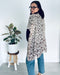 Cream and Brown Leaves Sheer Kimono - Artfest Ontario - Halina Shearman Designs - Sheer Kimono