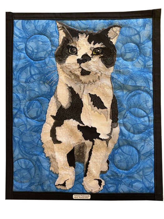 Curious Cat Quilted Portrait - Artfest Ontario - Tamara’s Treasured Shop - Home Decor
