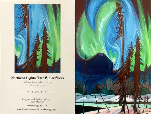 Curry Grey-Northern Lights Over Butler Creek - Artfest Ontario - Curry Gray - Painting