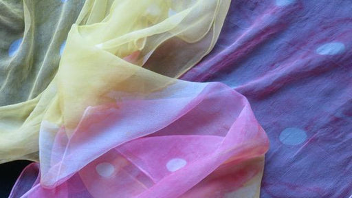 Dots on Fire Hand-painted Silk Scarf - Artfest Ontario - Carolyn M. Barnett Designs - Clothing & Accessories