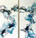 Fluid Blue and Black Diptych - Artfest Ontario - Love in Colour Art - Paintings
