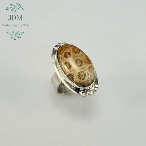 Fossilized Coral Ring - JDM Jewelry Designs by Mikki - Artfest Ontario - JDM - Jewelry Designs by Mikki - Jewelry & Accessories