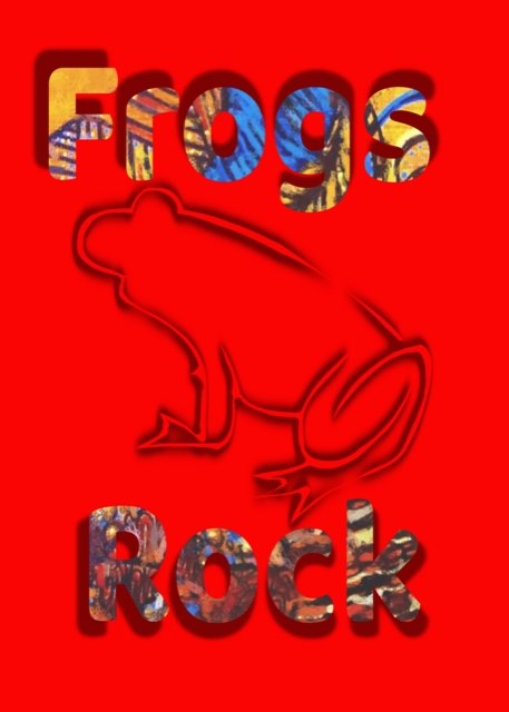 Frogs Rock Blank Notecard - Artfest Ontario - Cindy Matthews - Mixed Media