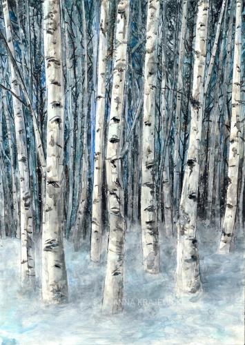 Frosted Birches - Artfest Ontario - Anna Krajewski Art - Paintings -Artwork - Sculpture