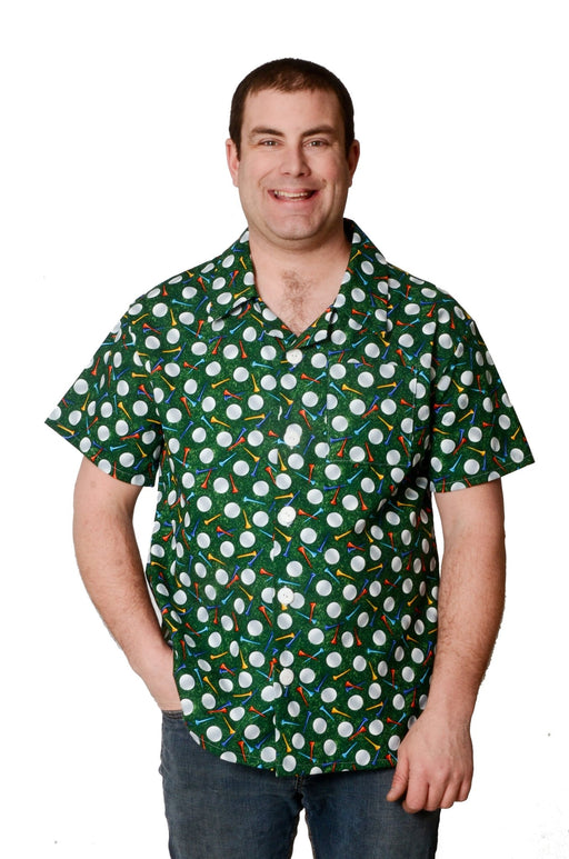 Golfer's Delight Pattern - Hawaiian Casual Shirt - Artfest Ontario - Joe-Feak - Clothing & Accessories