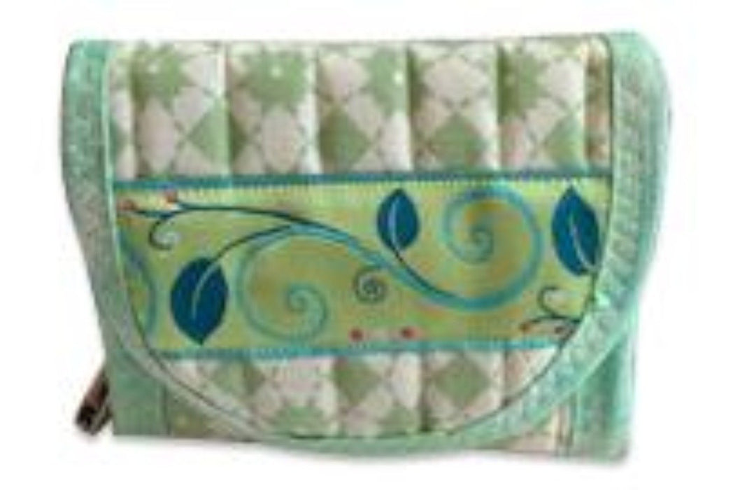 Green Everyday Pocket Wallet - Artfest Ontario - EMA Design Treasures - Quilted Products