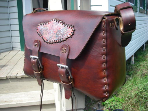 Hand carved inlay My bag style bag - Artfest Ontario - Gu krea..shun - Bags