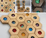 Hexagon "Space" Blocks in White Maple - Artfest Ontario - Tree Nuggets - Toys & Games