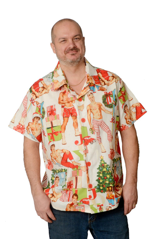 Hunky Christmas Elf Pattern - Hawaiian Christmas Shirt - Artfest Ontario - Joe-Feak - Clothing & Accessories