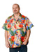 Island Girl Retro Pattern - Blue - Hawaiian Shirt - Artfest Ontario - Joe-Feak - Clothing & Accessories