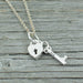 Key and heart charm Silver Necklace - Artfest Ontario - Lisa Young Design - Charm Necklaces