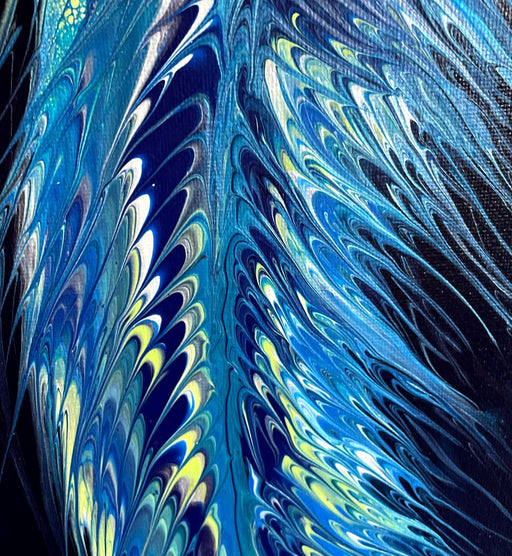 Large Blue Feather - Artfest Ontario - Love in Colour Art - Paintings