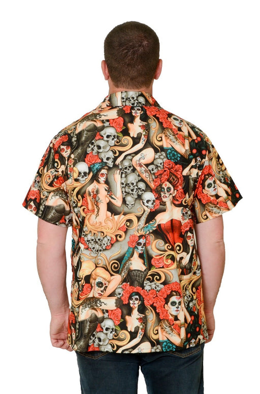 Las Elegantes Pattern - Day of the Dead - Hawaiian Shirt - Artfest Ontario - Joe-Feak - Clothing & Accessories