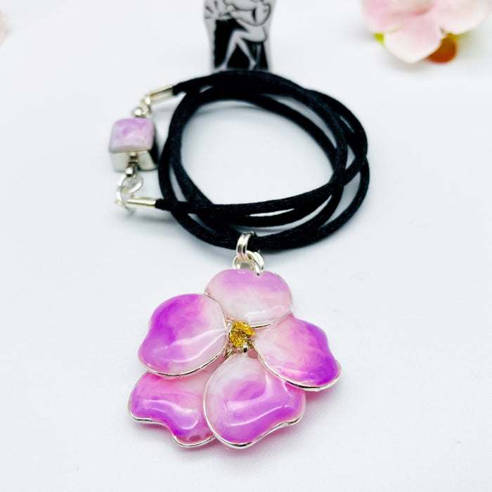 Light Pink Pansy Necklace - Artfest Ontario - Studio Degas - Jewelry & Accessories