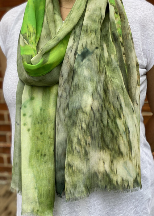 Magwood Beech Wrap - Artfest Ontario - Water Wood Style - Silk Georgette Shoulder Wrap
