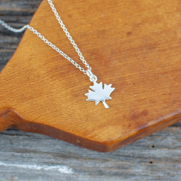 Maple leaf charm Silver Necklace - Artfest Ontario - Lisa Young Design - Charm Necklaces