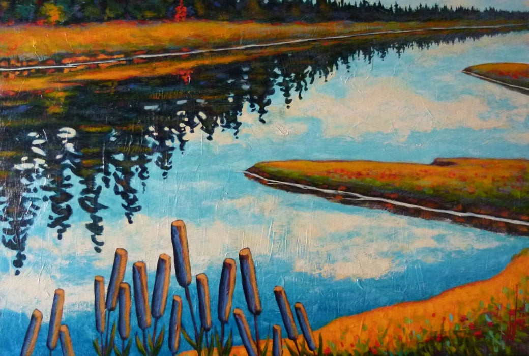Marais et Quenouilles (Marshes and Cattails) - Artfest Ontario - Gilles Côté - Paintings -Artwork - Sculpture