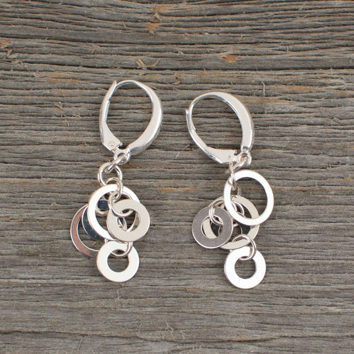 Multi loop dangle sterling silver earrings - Artfest Ontario - Lisa Young Design - Earrings