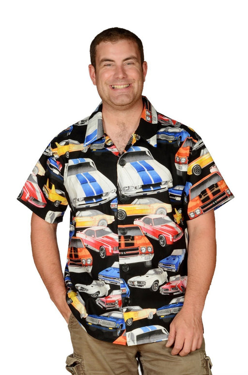 Muscle Cars Pattern - Hawaiian Shirt - Artfest Ontario - Joe-Feak - Clothing & Accessories