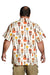 Musical Strings Pattern - White - Hawaiian Casual Shirt - Artfest Ontario - Joe-Feak - Clothing & Accessories