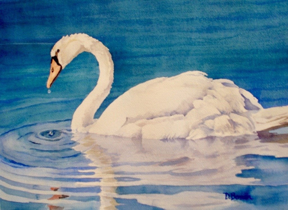 Mute Swan - Artfest Ontario - Back-in-Time Gallery - Paintings by Donna Bonin - Paintings, Artwork & Sculpture
