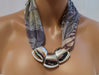 Nesting Birds Silk Chiffon Necklace (Sand) - Artfest Ontario - Inunoo - Necklaces