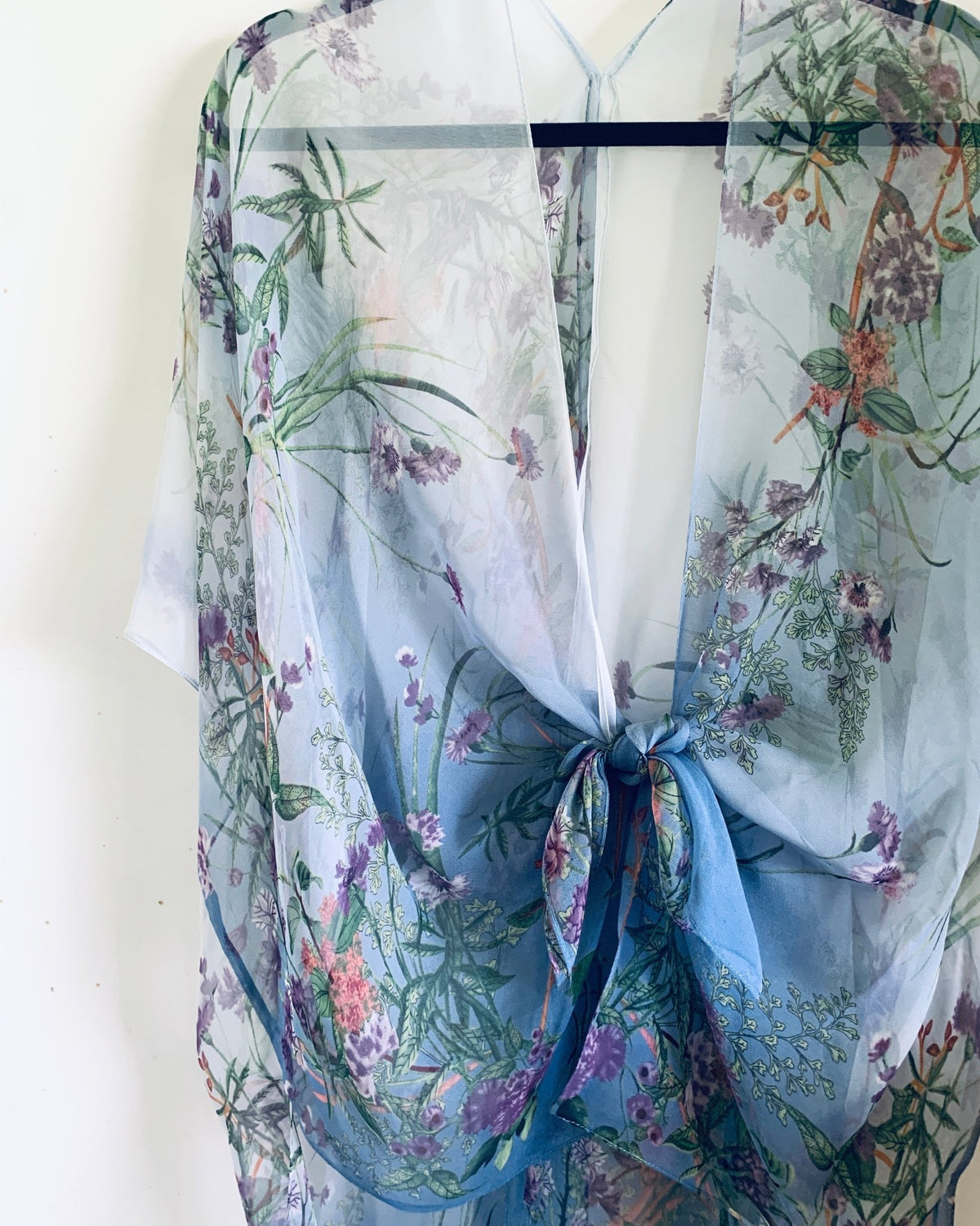 Ombré Blue Floral Sheer Kimono — Artfest Ontario