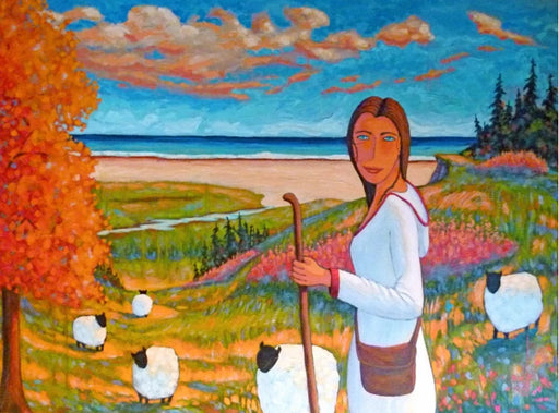 On se retrouve à la plage (We meet at the beach) - Artfest Ontario - Gilles Côté - Paintings -Artwork - Sculpture