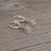 Pale pink borosilicate glass teardrop and silver earrings - Artfest Ontario - Lisa Young Design - Earrings