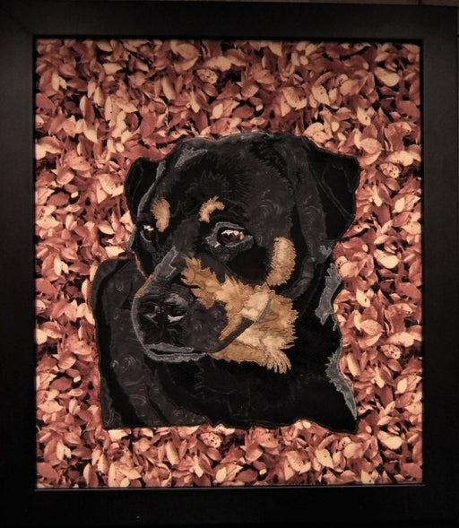 Patiently Waiting Dog Quilted Portrait - Artfest Ontario - Tamara’s Treasured Shop - Home Decor