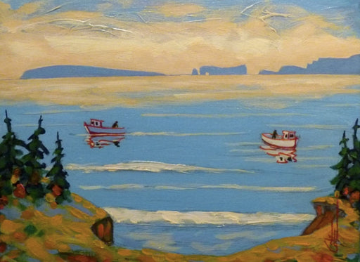 Pêcheurs à St-Georges (Fishermen in St-Georges) - Artfest Ontario - Gilles Côté - Paintings -Artwork - Sculpture