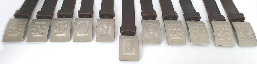 Personalized Monogrammed Belt & Buckle Set for Jeans - Artfest Ontario - Iron Art - Clothing & Accessories