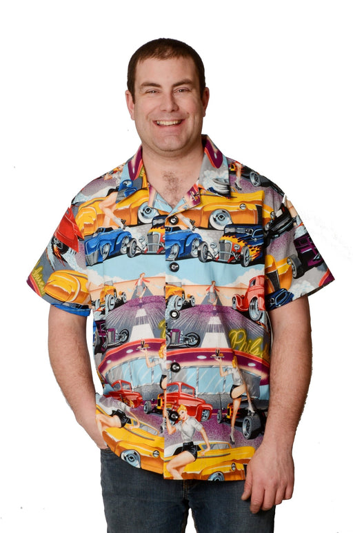 Phil's Drive-In Retro Pattern - Hawaiian Shirt - Artfest Ontario - Joe-Feak - Clothing & Accessories