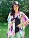 Pink and Purple Abstract Sheer Kimono - Artfest Ontario - Halina Shearman Designs - Sheer Kimono